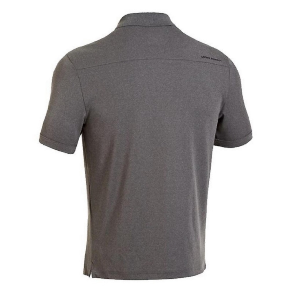 Under Armour Men’s Gray Loose Fit Heat Gear Polo, Large - Picture 4 of 8